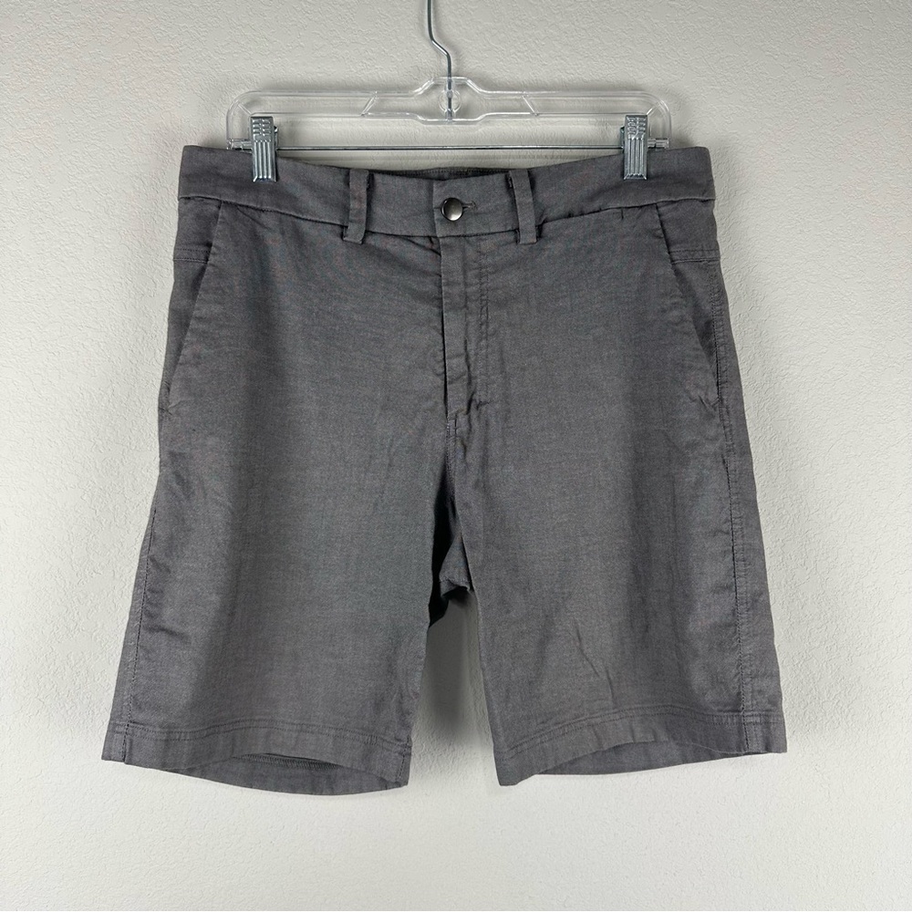 Lululemon Men’s Gray Qwick Oxford Slim Fit Casual Commission Shorts Size 32